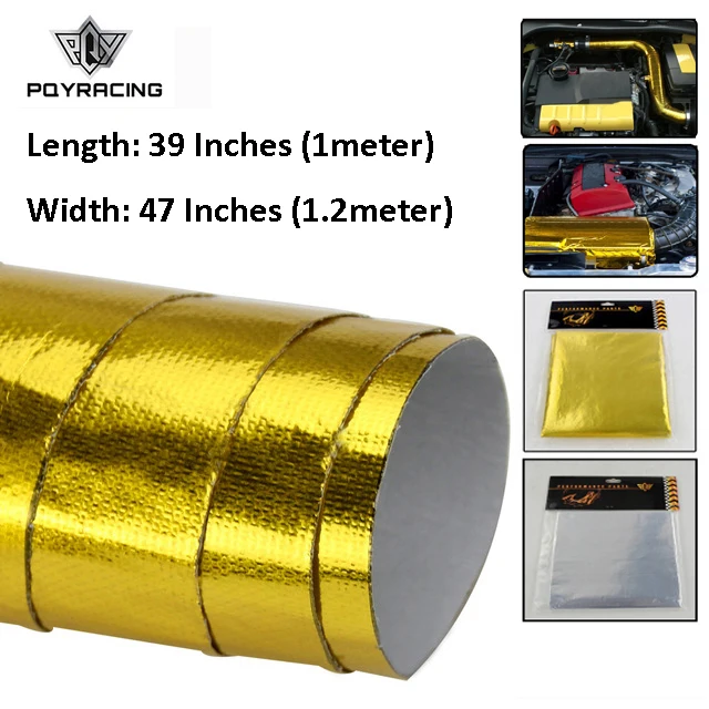 

PQY - SELF ADHESIVE REFLECT-A-GOLD HEAT WRAP BARRIER High Quality 39in.x 47in.Piece For VW PASSAT AUDI A4 B6 With PQY Card 1614