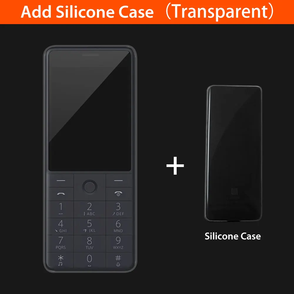Add Silicone Case Xiaomi QIN 1S 4G сетевой Wifi 1480mAH BT 4,2 голосовой инфракрасный пульт дистанционного управления с двумя sim-картами - Цвет: Add Silicone Case
