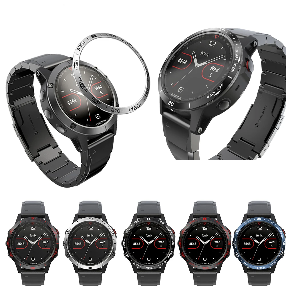 Стильный чехол рамка с ободком для Garmin Fenix 5x 5xPlus 3 3HR Смарт часы из нержавеющей