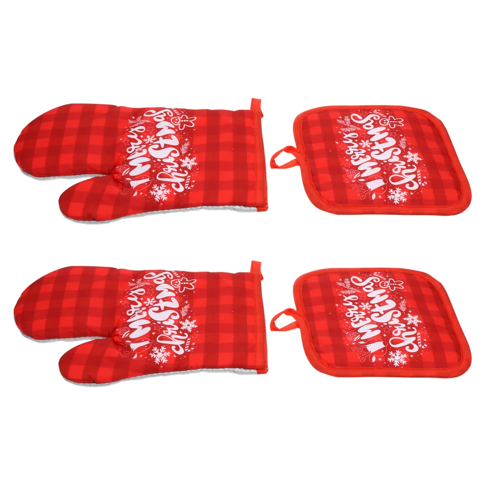2 комплекта рождественских ковриков для микроволновой печи с теплоизоляцией