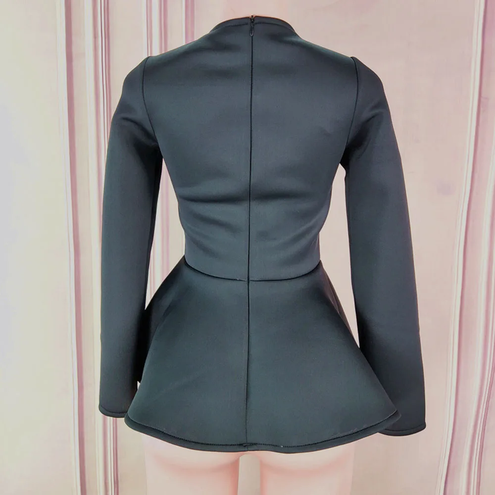 Женская блузка с длинным рукавом в африканском стиле круглым вырезом цветочным