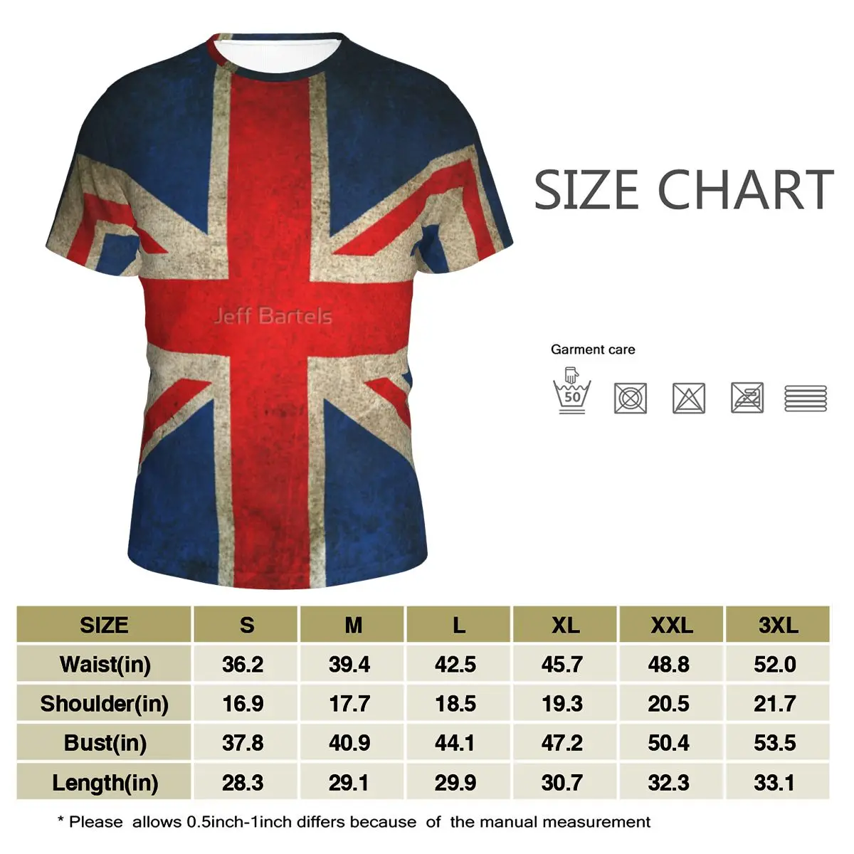 Промо бейсбольная старая и изношенная Винтажная футболка с флагом Юнион Джек