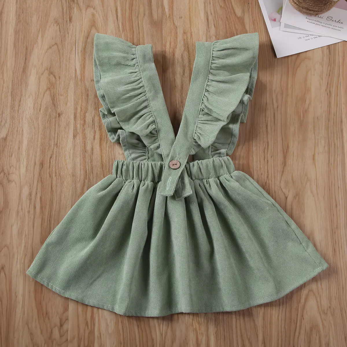 Платье-пачка вельветовое без рукавов с оборками 2020 | Детская одежда и обувь