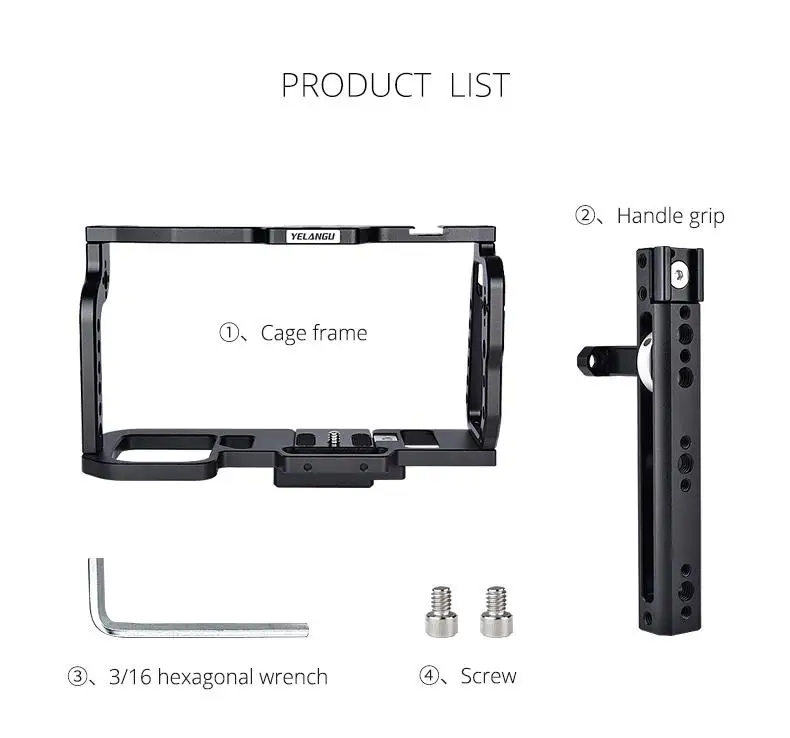 

Aluminium Alloy Full Camera Cage for BMPCC 4K/6K Camera Accessories Camera Cage