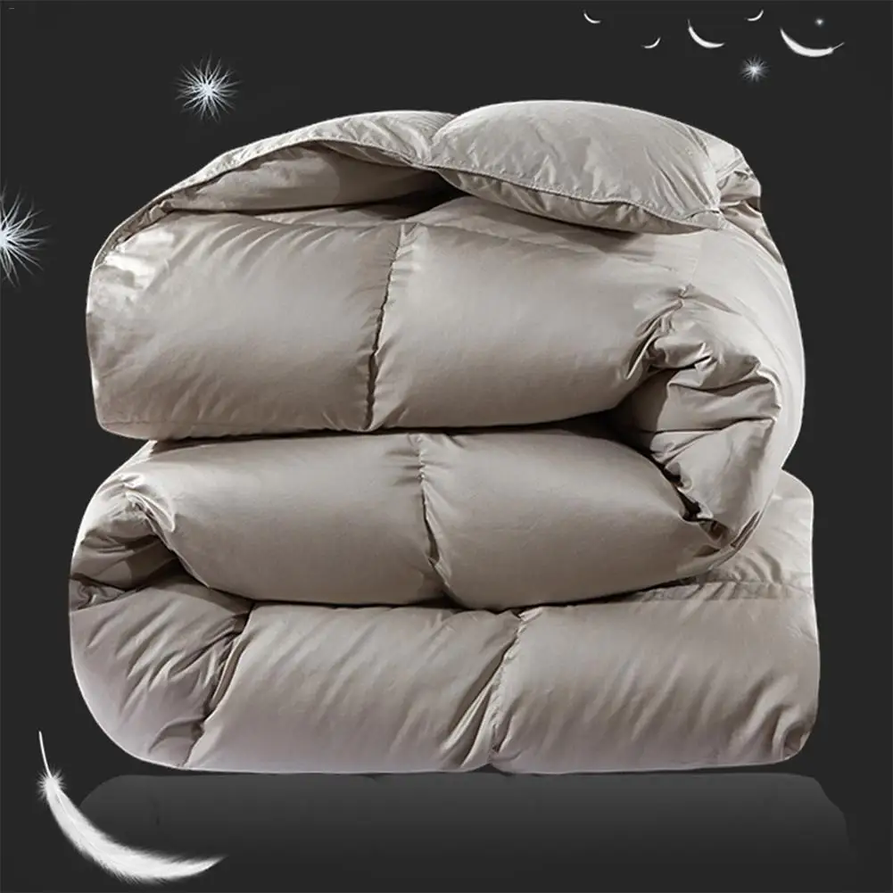 Goose Down Winter Quilt Comforter Blanket Duvet Filling Cotton Cover Duvet Quilt Core Home Hotel Winter Quilt Bedding Washable