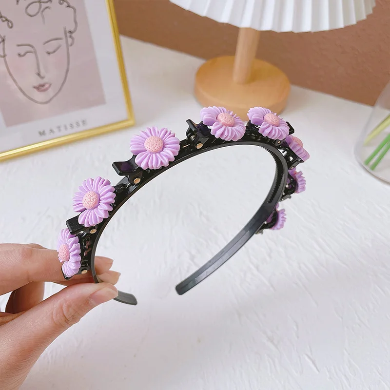 

New Hair Styling Clasp Girls Hair Holder Adorable Girls Hail Holder Fruit Flower Fashion Hair Accessories Toothed Hair Band