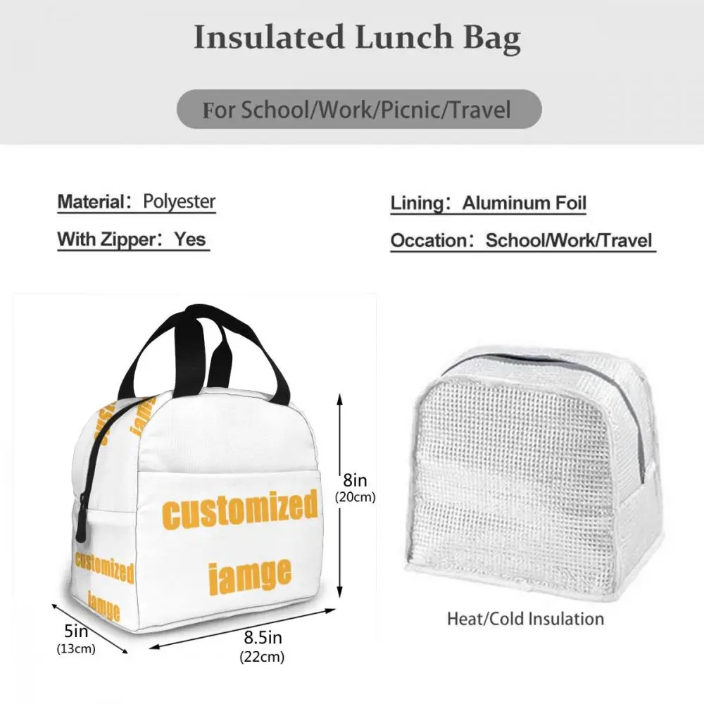 

NOISYDESIGNS Customized Women Tote Lunch Box in Lunch Box Insulation Package Ladies Thermal Lunch Container Snacks Lunch