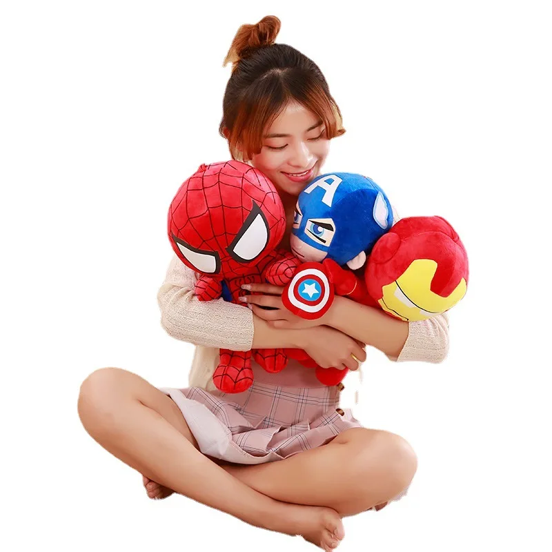 Disney Marvel плюшевые игрушки Человек-паук Капитан Америка Мстители мягкие куклы
