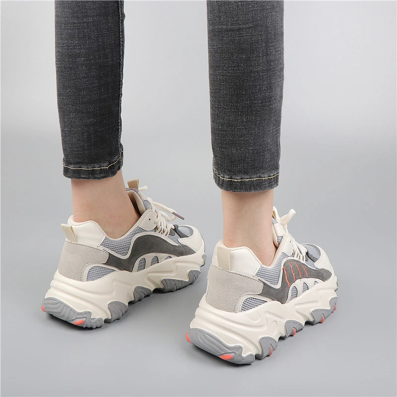 

Fashion Platform Shoe Woman Chunky Sneakers Women Wedge Shoes Thick Sole Vulcanize Shoes Female Zapatillas Mujer