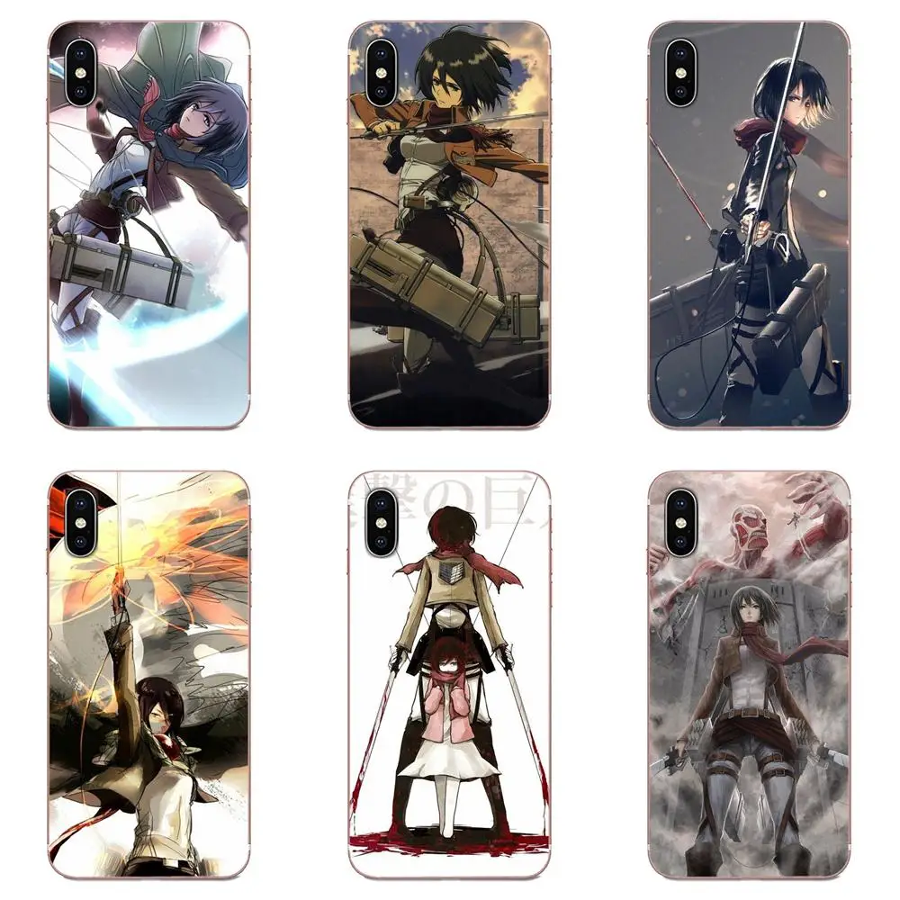 Аниме атака на Титанов Mikasa для Sony Xperia Z Z1 Z2 Z3 Z4 Z5 compact Mini M2 M4 M5 T3 E3 E5 XA XA1 XZ Премиум