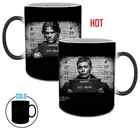 Прямая поставка, 1 шт., новинка, волшебная кружка 350 мл с сверхнатуральными изменяющими цвет, креативная керамическая чашка для кофе и молока, подарок для детей, друзей