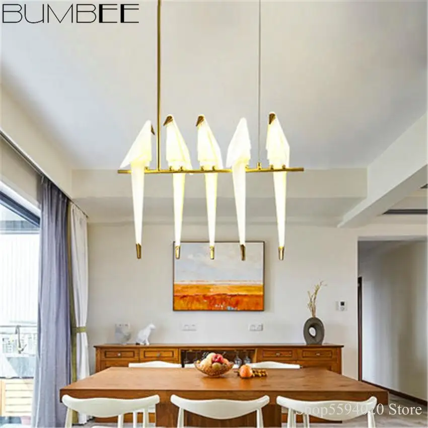 Светодиодный светильник в виде птицы для гостиной напольный подставка оригами