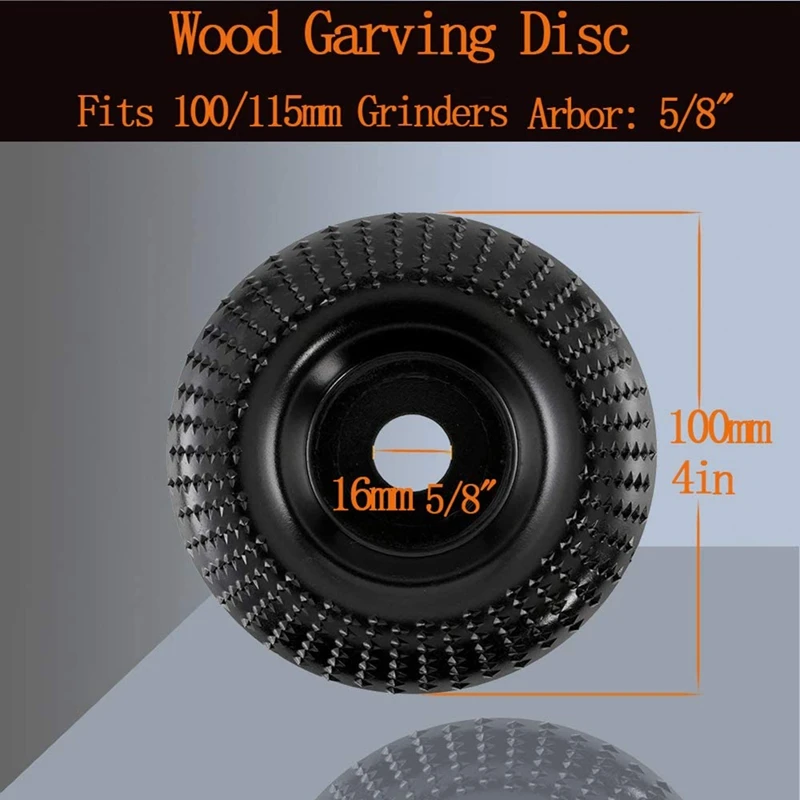 

ABSF Upgraded Version Wood Garving Disc,12 Teeth Wood Grinding Wheel Chainsaw Disc, Tungsten Carbide Wood Sanding