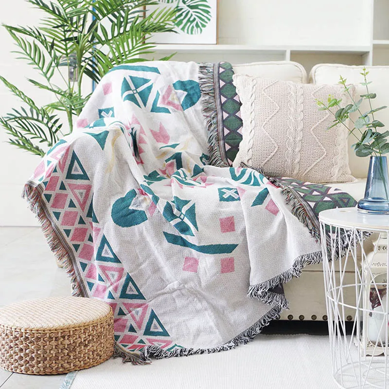 Вязаное одеяло для дивана детское кресло диванское плед пляжные купальные