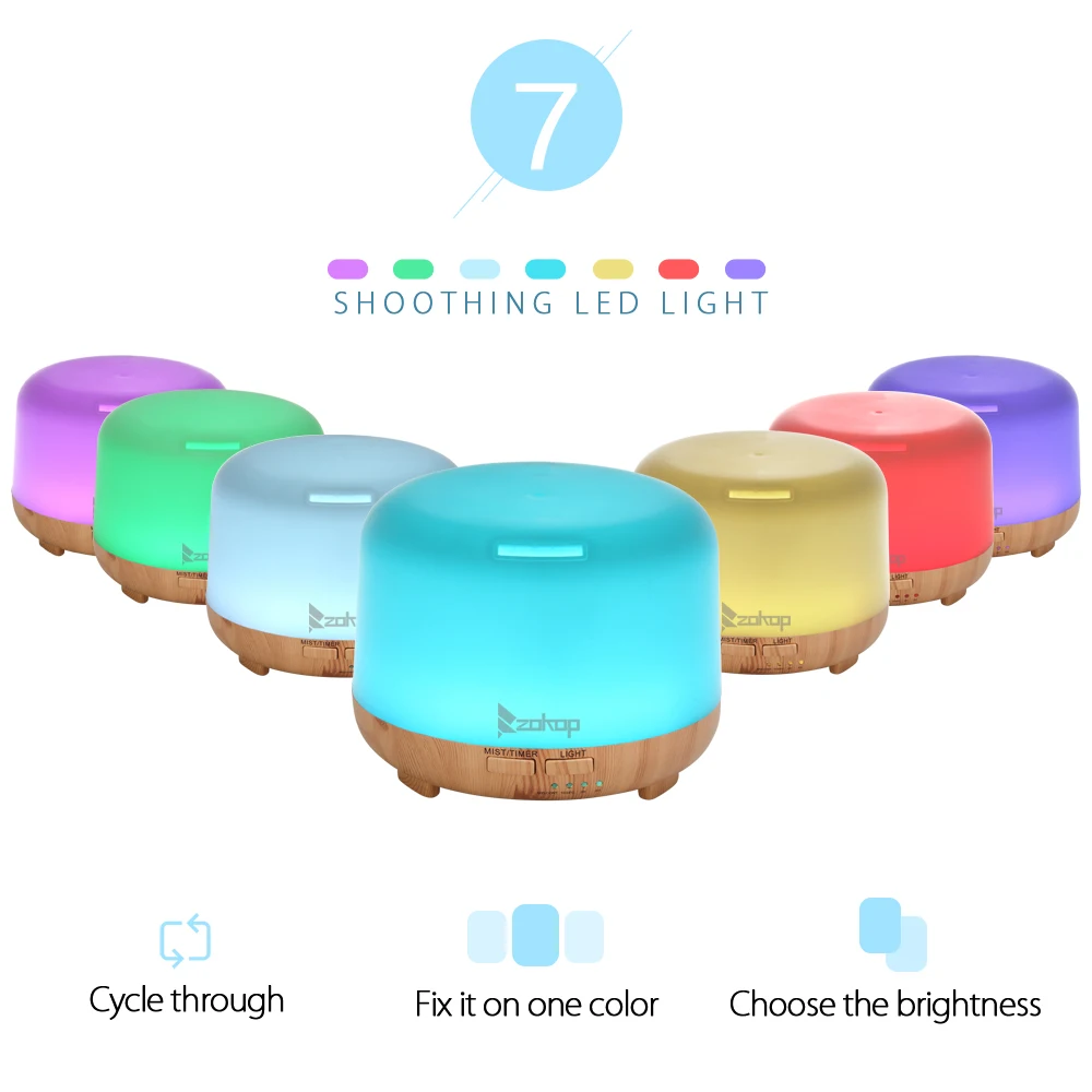 

[US-W]ZOKOP 220В 450 мл 2249YK цветной RGB светильник белый 190812112