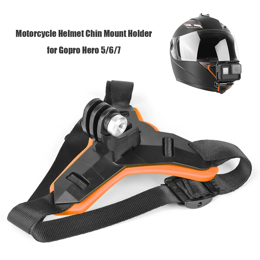 

Motorcycle Helmet Chin Strap Mount Holder for GoPro Hero 9 8 7 5 Action Xiaomi Yi Action Camera Accessories