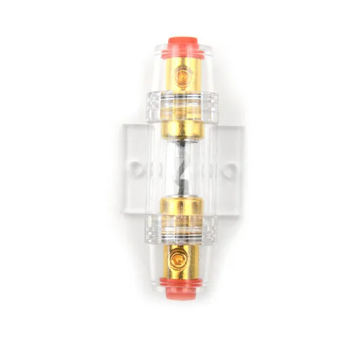 4 позолоченные Держатель предохранителя блок аудио в линии усилитель кабель AGU