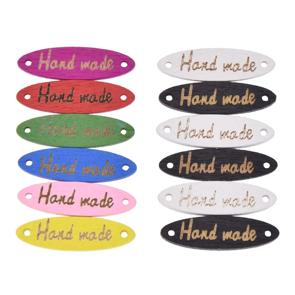 Разноцветные кожаные ярлыки ручной работы 50 шт. для влюбленных семейные подарки