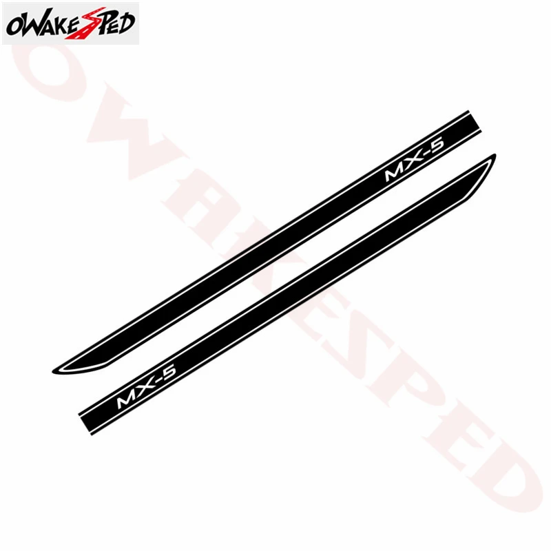 2 шт. стайлинга автомобилей сбоку юбка в полоску наклейки на авто виниловые гонки