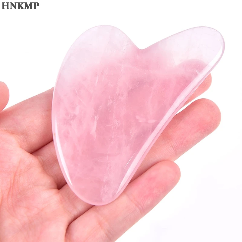 Розовый кварц нефрит доска гуаша Натуральный камень скребок китайский инструмент шеи иглоукалывания тела