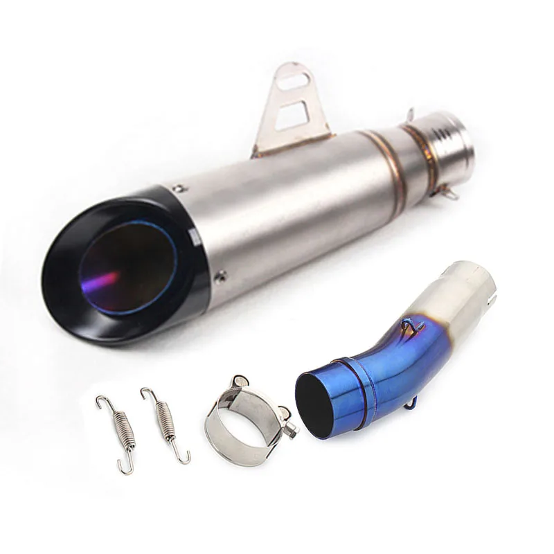 TKOSM Motorcycle Exhaust Middle Pipe Case For Honda CB400 Slip-On With Stainless Steel XJR400 FZ400 |