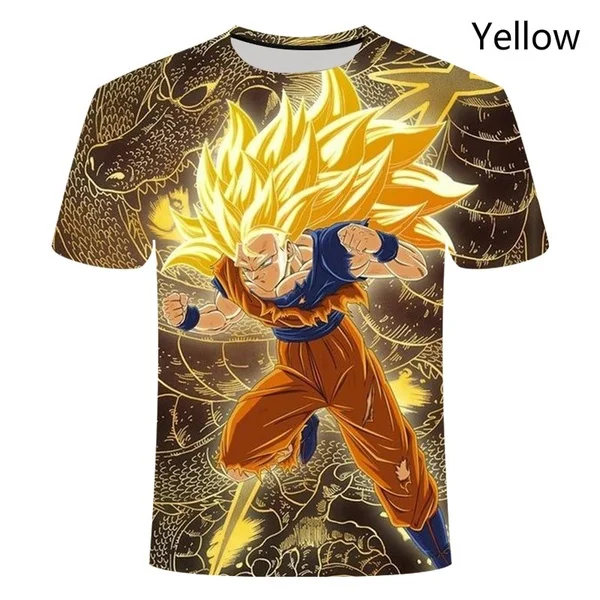 3d футболки унисекс Dragon Ball Z летняя модная футболка с 3D принтом Мужская аниме