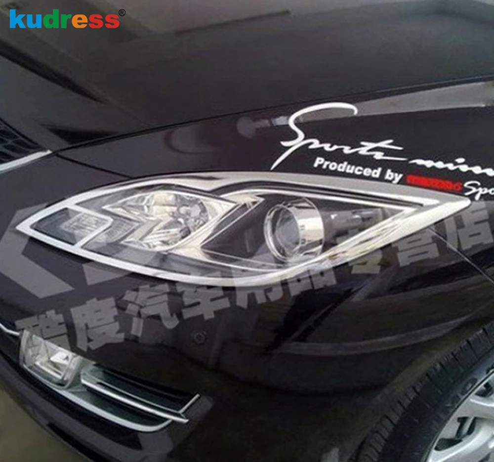 Передняя фара для Mazda 6 2009 2010 2011 2012 Sedan 4-door ABS Chrome крышка фары отделка корпуса