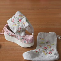 hanfu accessories socks white antique socks daily men and women cloud socks bow shoes socks