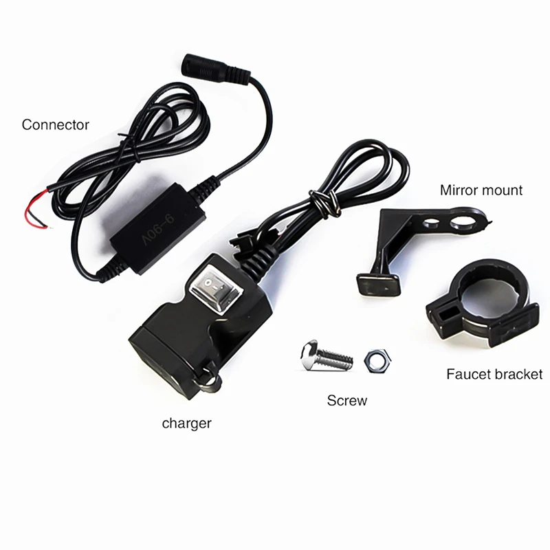 

Dual USB 12V Motorcycle Handlebar Power Charger Outlet Socket Waterproof ATF