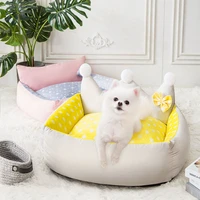 cute cartoon crown molding mat for dogs and cats can clean with soft and comfortable bed warm cat mat supplies accessories