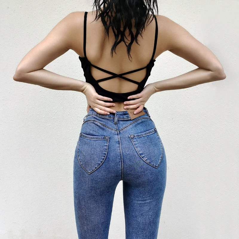 

Женские сексуальные узкие джинсы С 5 Карманами