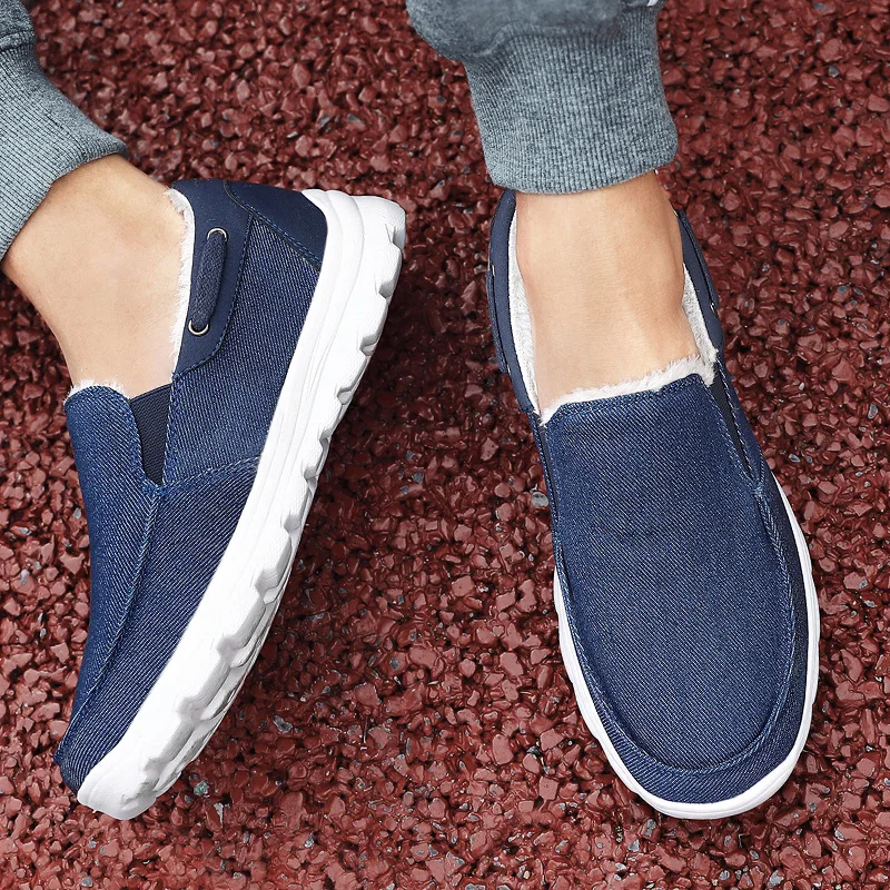 SMS New Men's Loafers Comfortable Sneakers Hiking Shoes Canvas Shoes Breathable Slip-On Cotton Shoes Moccasins Zapatillas Hombre