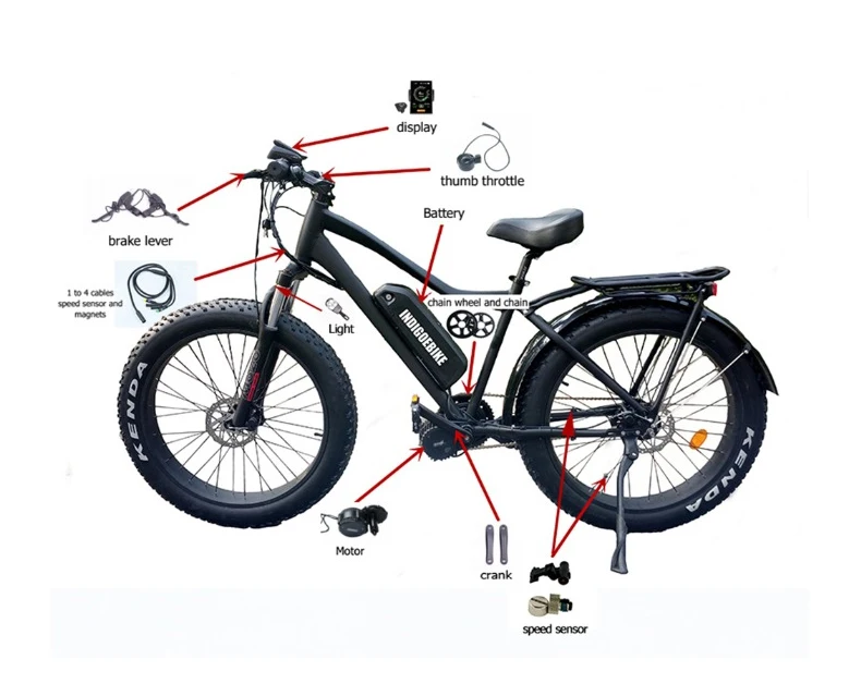 Bafang BBS02B 36 в 500 Вт среднемоторный привод 8fun BBS02 велосипед электрический e велосипед конверсионный комплект центральный двигатель eBike часть eBike Середина