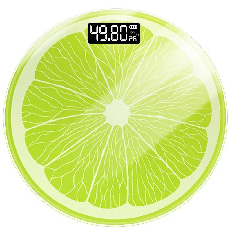 

lemon Pattern 0.2-180KG Bathroom Scale USB Electronic Digital Weight Scale Body Fat Household Weighing Balance Weight Scale
