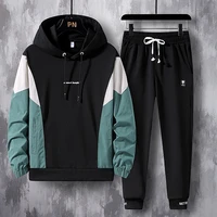 men tracksuit two piece set 2021 brand mens sets sportswear spring autumn jacketpants casual sports suit men clothing hip hop