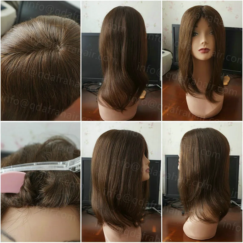 Hstonir шелковая сеточка Топпер европейские волосы remy блонд закрытие парик украшение волос сетевой верхний кусок TP27