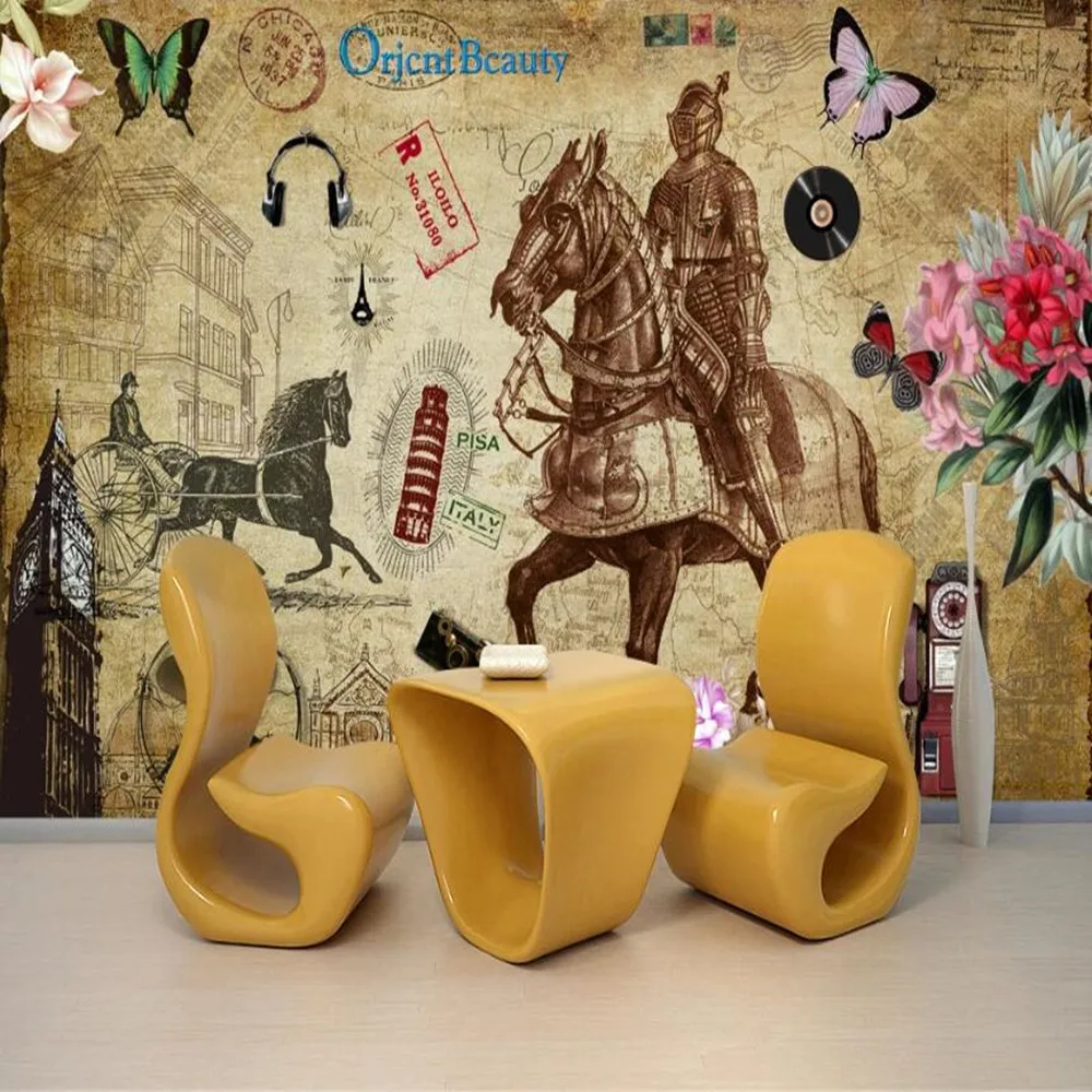 Большие настенные 3D-обои milofi на заказ в стиле ретро минималистский рыцарь