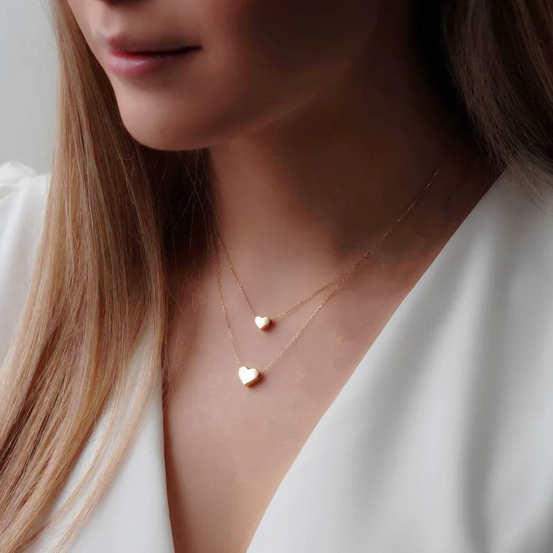 Ожерелье с подвеской в виде сердца глаз женское Модное Новое ожерелье цепочкой