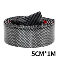 5cm1m carbon fiber rubber moulding strip rubber diy door sill strip protector edge guard stripcar stickers car styling