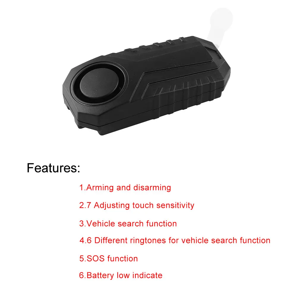 

Carbman Remote Control Alarm For Motorcycle Bicycle Parts 113db Wireless Anti-Theft Vibration Security Waterproof Cycling Alarm