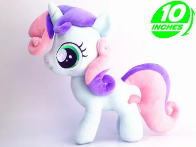 Sweetie Belle Милые большие глаза Единорог Лошадь Флаттершай Kawaii Плюшевые Детские игрушки кукла день рождения праздник Рождество маленький подарок - Цвет: Sweetie Belle