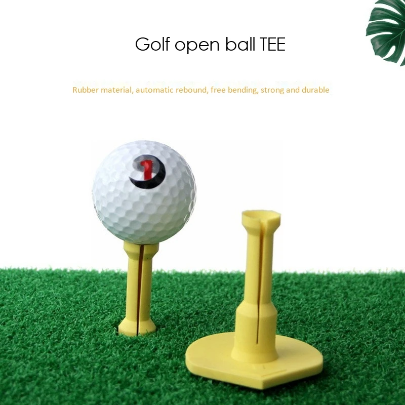 

Golf Tee Ball Holder Anti-Flying Rotatable Tripod Self Standing Practice Training Aids Adjustable Outdoor Accessories