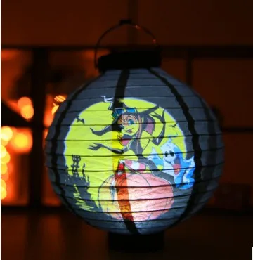 Складной светодиодный фонарик в виде тыквы 4 цвета для Хэллоуина летучая мышь