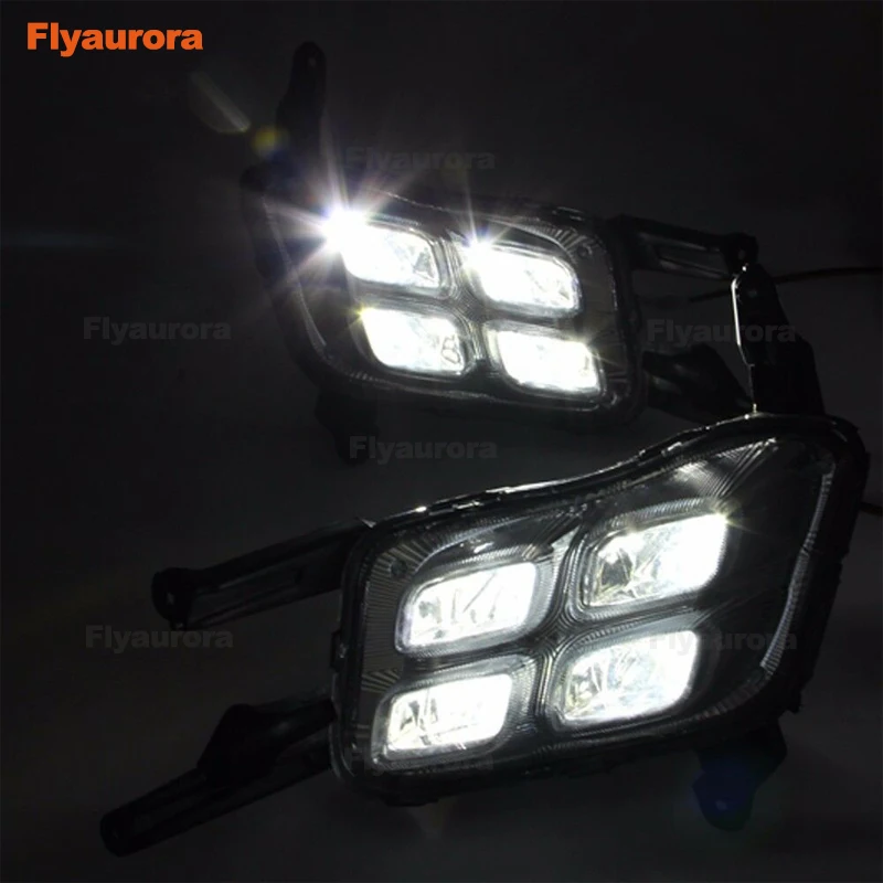 Мигающий Светодиодный дневной светильник DRL Дневной s противотуманная фара для KIA