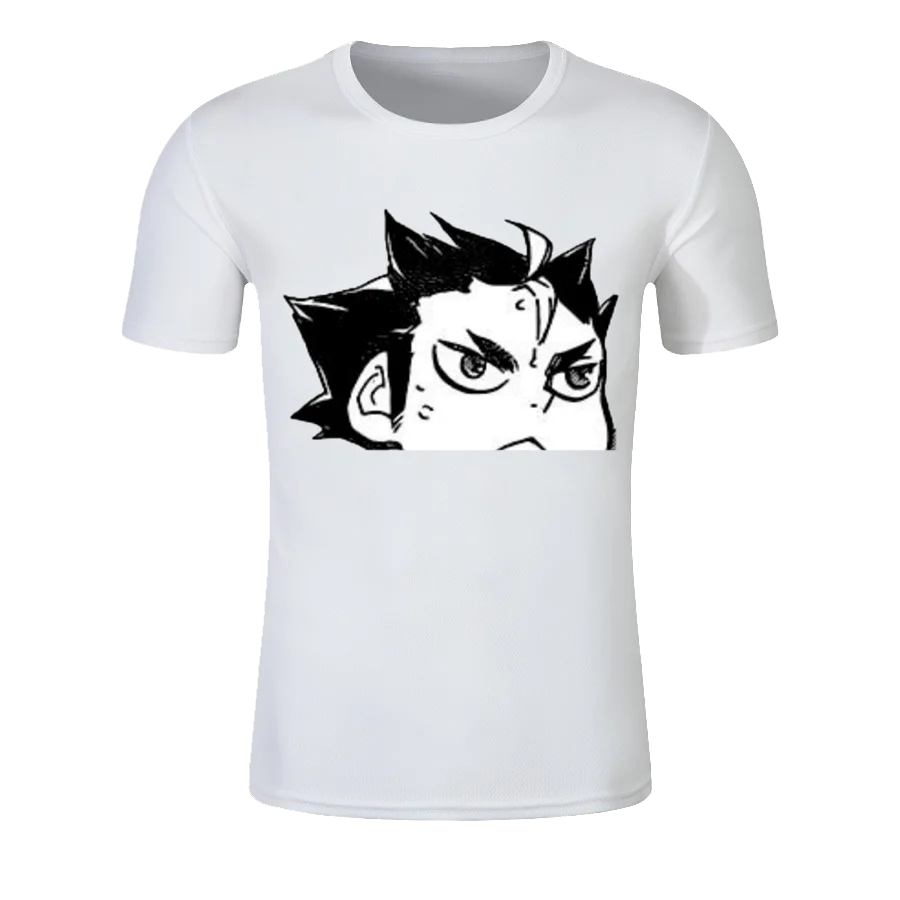 

Футболка Haikyuu 4 для мужчин и женщин, быстросохнущая футболка из 100% полиэстера, футболка для бега с круглым вырезом в парном стиле, на лето