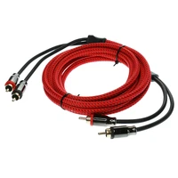 high quality 300cm male rca car audio power cable conversion kit for dvd player subwoofer digital satellite receivers