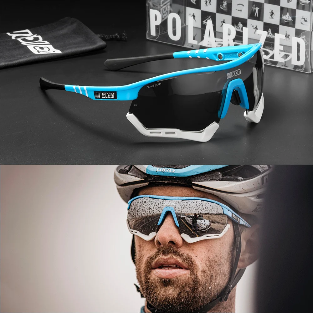

2021 Scicon Polarized Sunglasses for Men Brand Unisex Cycling Goggles Windshield Mirror Lens TR90 Frame With Original Box