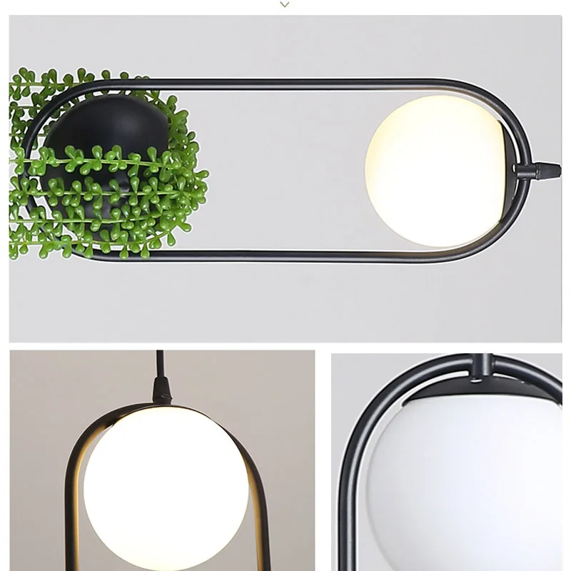 

Nordic Plant Pendant Lights Modern DIY Flower Pot Hanging Lamp for Bedroom Restaurant Lighting Fixtures Indoor Decor Led Light