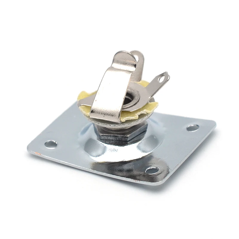 platz stil jack platte gitarre bass jack 14 ausgang eingang jack für lp sg tele elektrische gitarre chrome schwarz goldene free global shipping