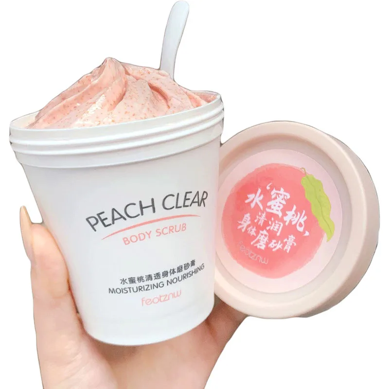 

Natural Peach Scrub Moisturizing Cream Exfoliating Skin Cream Skin Care Body Whitening Gel